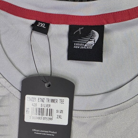 Emirates Team New Zealand T Shirt Mens 2XL Gray Sports Sailing Nautical NEW - Picture 3 of 8